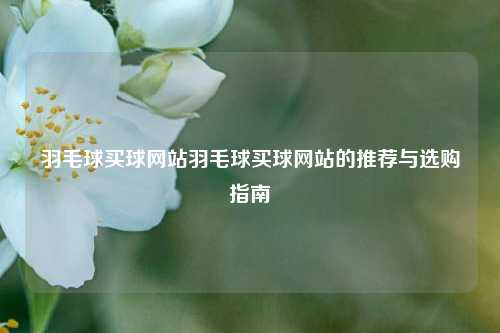 羽毛球买球网站羽毛球买球网站的推荐与选购指南